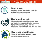 Pet Flea and Tick Spray, 32 oz Essential Oil Formula for Pets, Bedding and Everyday Living Spaces