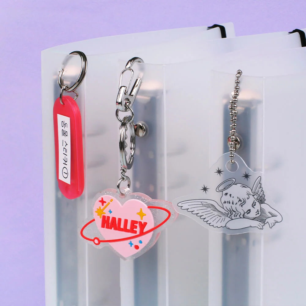Photocard Binder and Refill Sleeves Set for K-Pop Collections, A5 6-Hole File with 25 Standard and 5 Larger Sleeves