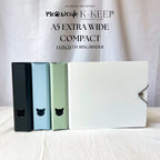 Photocard Binder in A5 Extra-Wide Format with a Minimalist Hardcover and Cat Cutout for Shelf Access