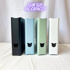 Photocard Binder in A5 Extra-Wide Format with a Minimalist Hardcover and Cat Cutout for Shelf Access