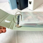 Photocard Binder in A5 Extra-Wide Format with a Minimalist Hardcover and Cat Cutout for Shelf Access