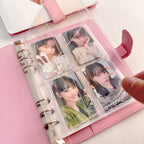 Photocard Binder with PU Leather Cover, 6 O-Ring Design and Optional 20 Four-Pocket A5 Inner Sheets