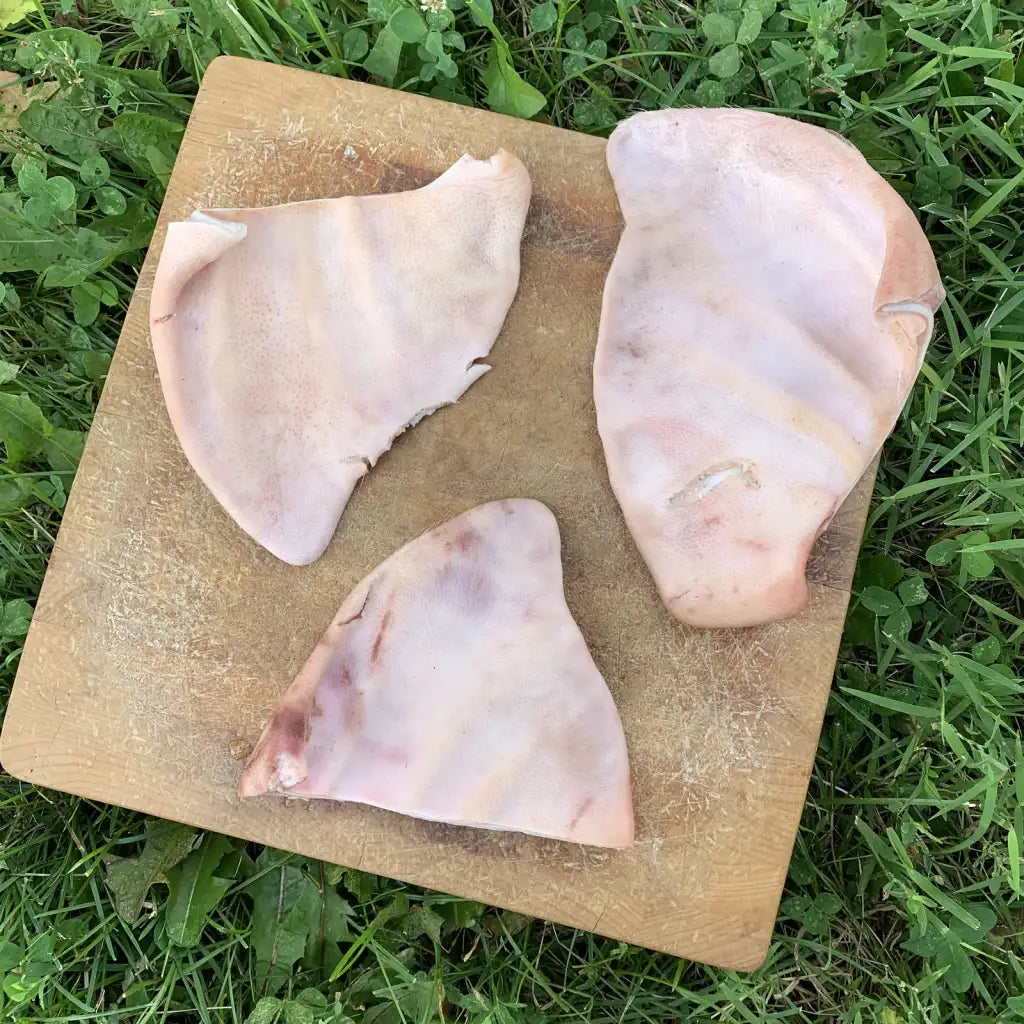 Pig Ears for Dogs, Raw Whole Pork Ears 10 Pack for Chewing Enrichment and Rotational Feeding