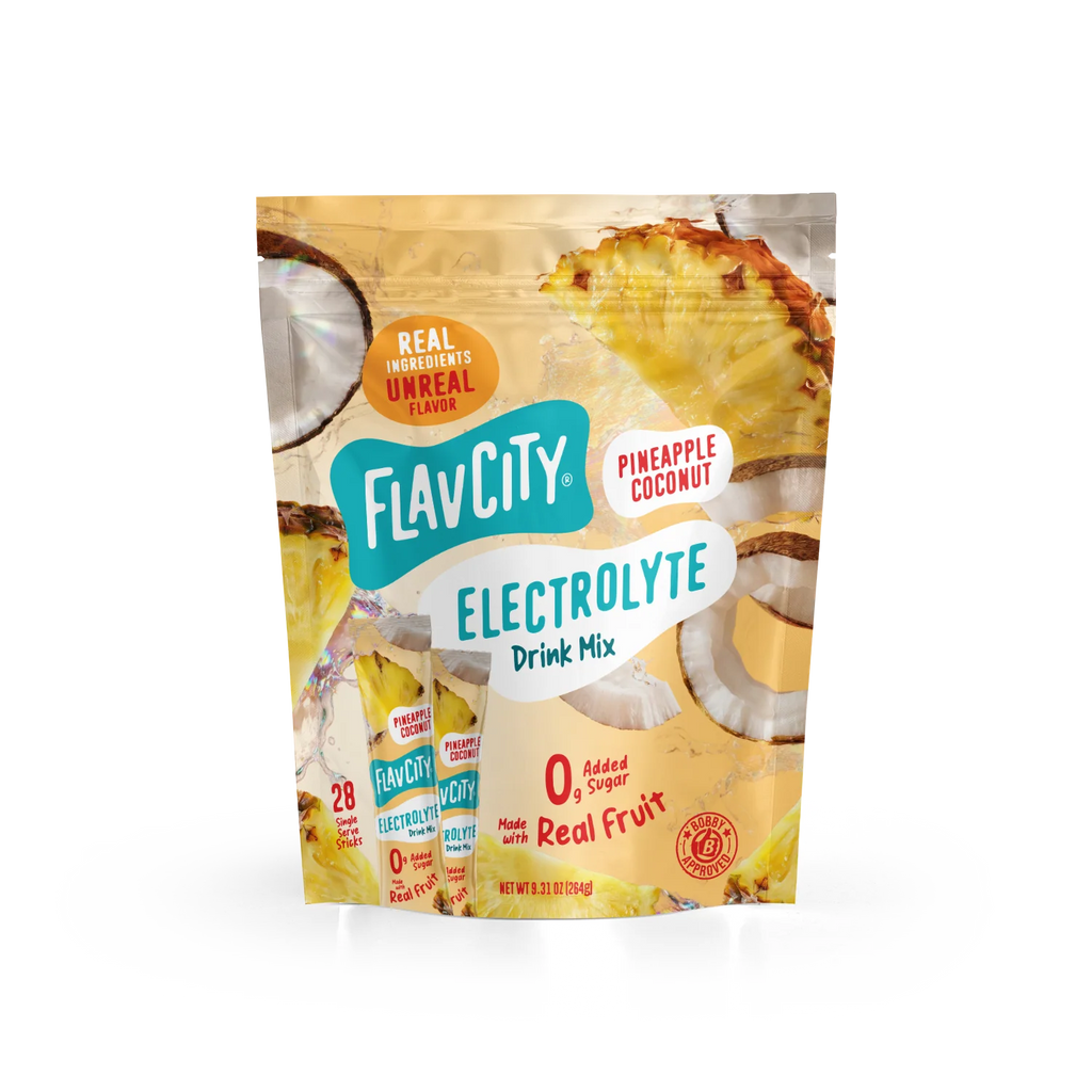 Pineapple Coconut Electrolyte Mix Sweetened with Real Fruit for Flavorful Water After Workouts