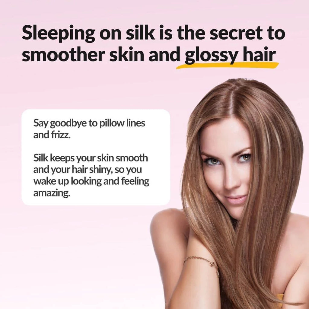 Pink Silk Pillowcase in Soft Blush, Made from 100% Mulberry Silk