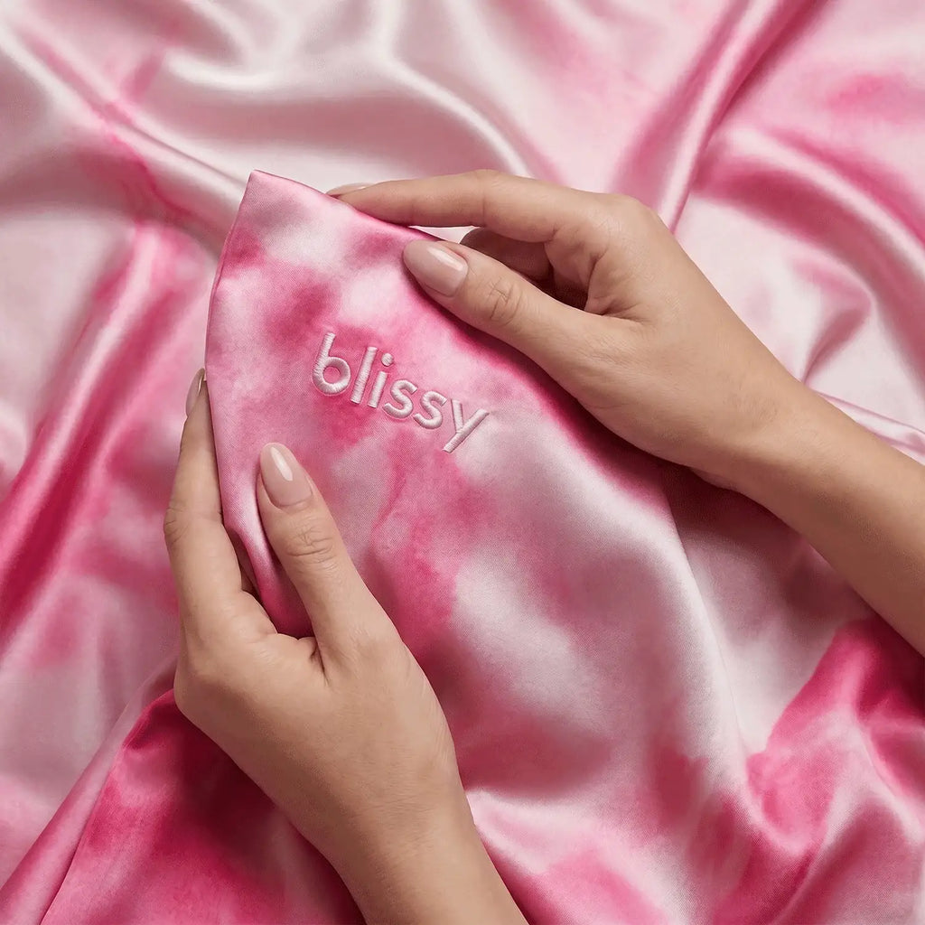 Pink Tie-Dye Silk Pillowcase
