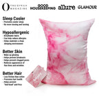 Pink Tie-Dye Silk Pillowcase