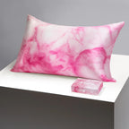 Pink Tie-Dye Silk Pillowcase
