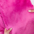 Pink Travel Pillow Blanket with Plush Pillow Comfort and Cozy Portable Blanket Design for Home, Couch, Movie Nights and Tr
