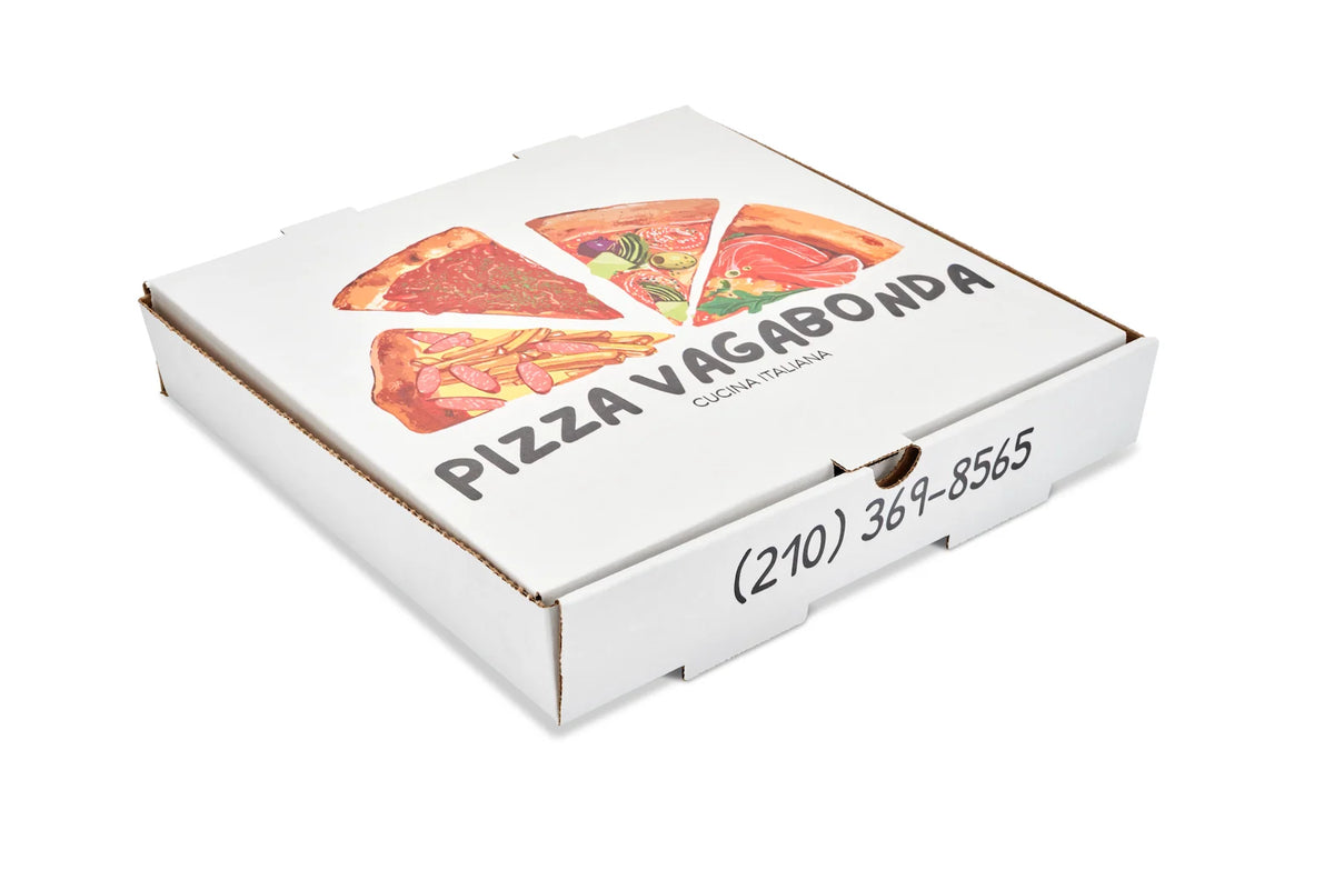 Pizza Boxes for Pickup and Delivery, 14 x 14 x 2 Inches, 50 per Bundle, Featuring Tab-Locking Assembly