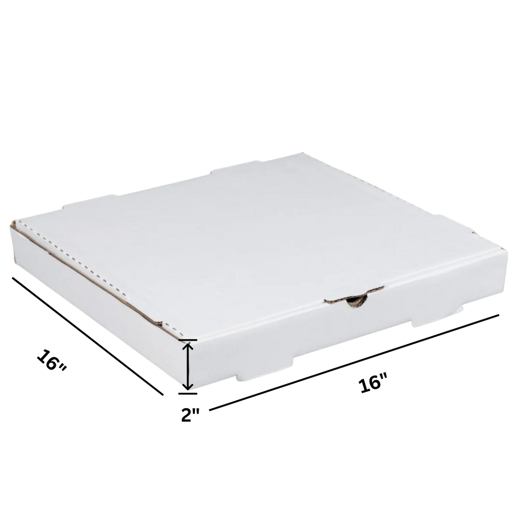 Pizza Boxes for Takeout, 16 x 16 x 2 Inches, 50 per Bundle with Quick Tab-Locking Assembly and Kraft Interior