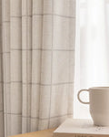Plaid Linen Blend Pinch Pleat Curtains