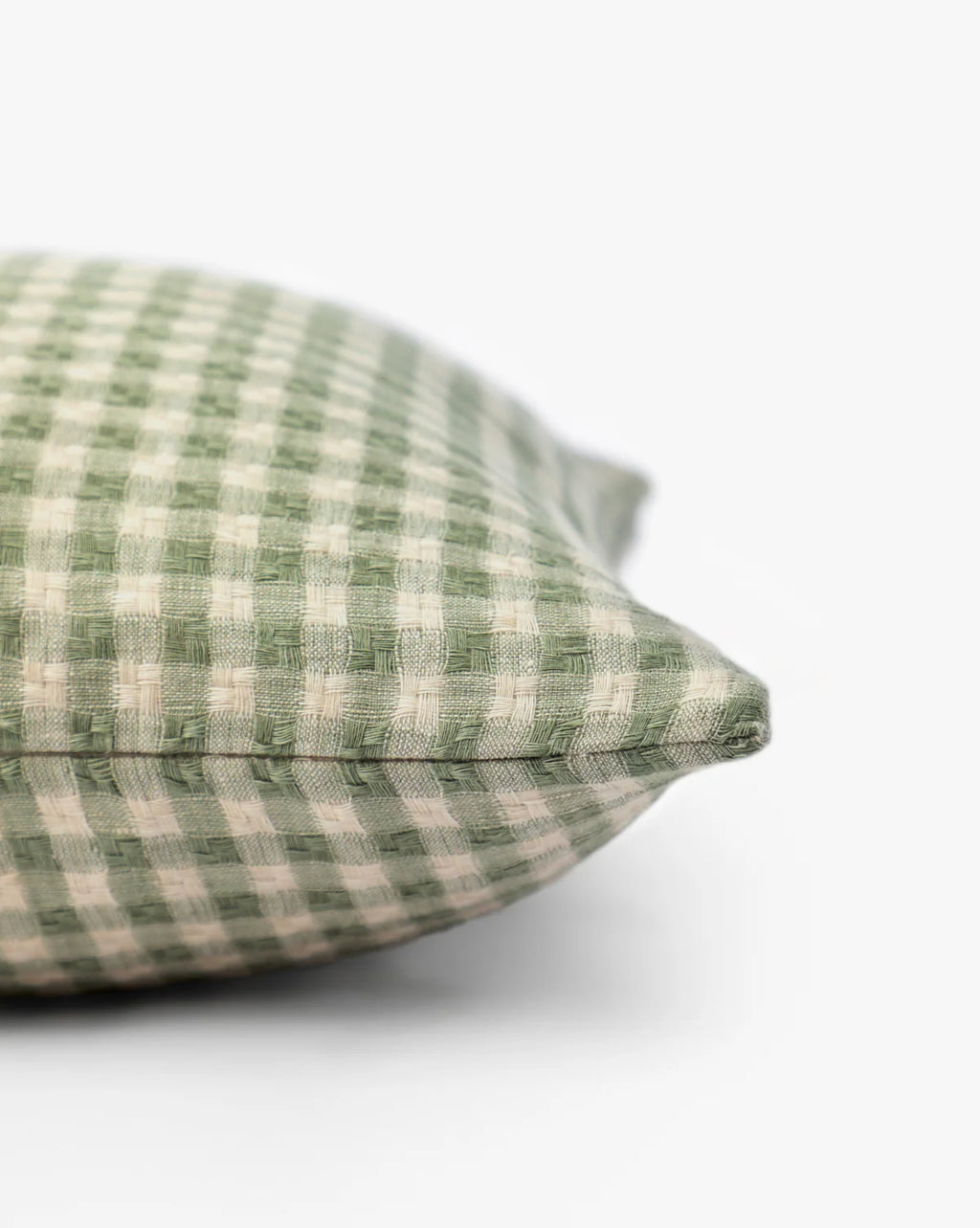 Plaid Linen Pillow Cover with Textured Pattern for Green or Brown Decorative Pillow Styling