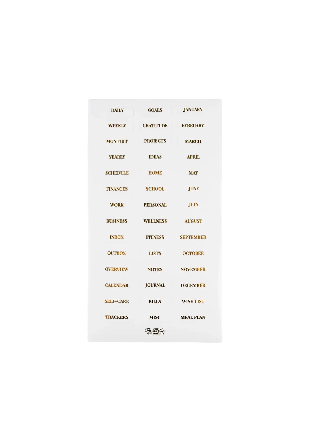 Planner Dividers Set of 6
