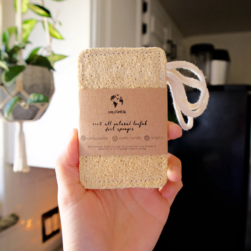 Plastic-Free Dish Cleaning Sponge and Scrubber Set