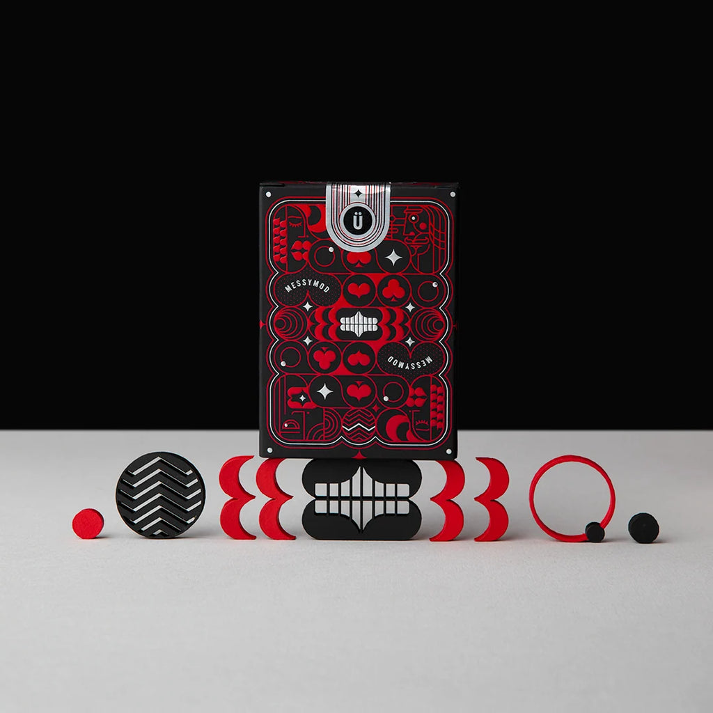 Playing Cards with Custom Minimal Modern Graphic Design for Standard Card Games and Creative Home Play