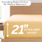 Pleated Microfiber Bed Sheet Set with 21-Inch Extra Deep Pockets for a Soft and Coordinated Bedroom