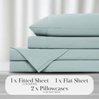 Pleated Microfiber Bed Sheet Set with 21-Inch Extra Deep Pockets for a Soft and Coordinated Bedroom