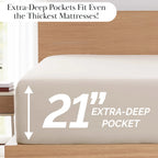 Pleated Microfiber Bed Sheet Set with 21-Inch Extra Deep Pockets for a Soft and Coordinated Bedroom