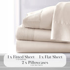 Pleated Microfiber Bed Sheet Set with 21-Inch Extra Deep Pockets for a Soft and Coordinated Bedroom