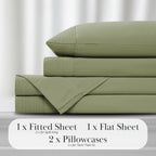 Pleated Microfiber Bed Sheet Set with 21-Inch Extra Deep Pockets for a Soft and Coordinated Bedroom