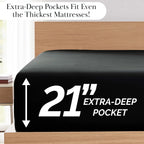 Pleated Microfiber Bed Sheet Set with 21-Inch Extra Deep Pockets for a Soft and Coordinated Bedroom