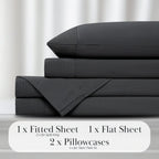 Pleated Microfiber Bed Sheet Set with 21-Inch Extra Deep Pockets for a Soft and Coordinated Bedroom