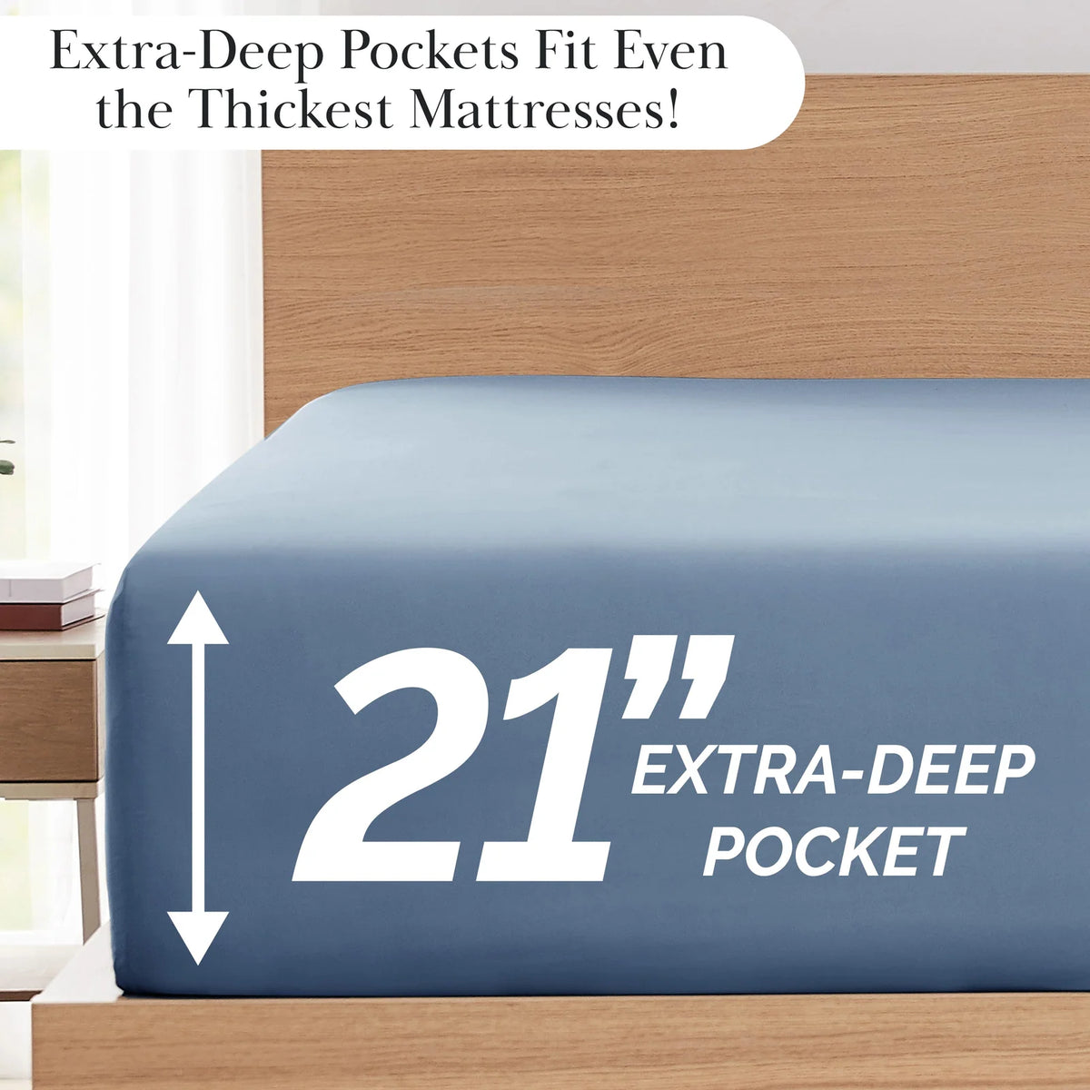 Pleated Microfiber Bed Sheet Set with 21-Inch Extra Deep Pockets for a Soft and Coordinated Bedroom