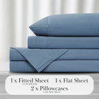 Pleated Microfiber Bed Sheet Set with 21-Inch Extra Deep Pockets for a Soft and Coordinated Bedroom