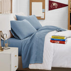 Pleated Microfiber Bed Sheet Set with 21-Inch Extra Deep Pockets for a Soft and Coordinated Bedroom