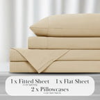 Pleated Microfiber Bed Sheet Set with 21-Inch Extra Deep Pockets for a Soft and Coordinated Bedroom