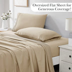 Pleated Microfiber Bed Sheet Set with 21-Inch Extra Deep Pockets for a Soft and Coordinated Bedroom