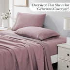 Pleated Microfiber Bed Sheet Set with 21-Inch Extra Deep Pockets for a Soft and Coordinated Bedroom