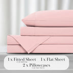 Pleated Microfiber Bed Sheet Set with 21-Inch Extra Deep Pockets for a Soft and Coordinated Bedroom