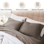 Pleated Microfiber Bed Sheet Set with 21-Inch Extra Deep Pockets for a Soft and Coordinated Bedroom