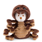 Plush Bear in a Soft Brown Spider Hoodie Featuring Spider Legs and a Web-Inspired Design for Imaginative Play