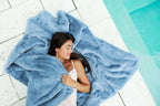 Plush Blanket in Denim Blue