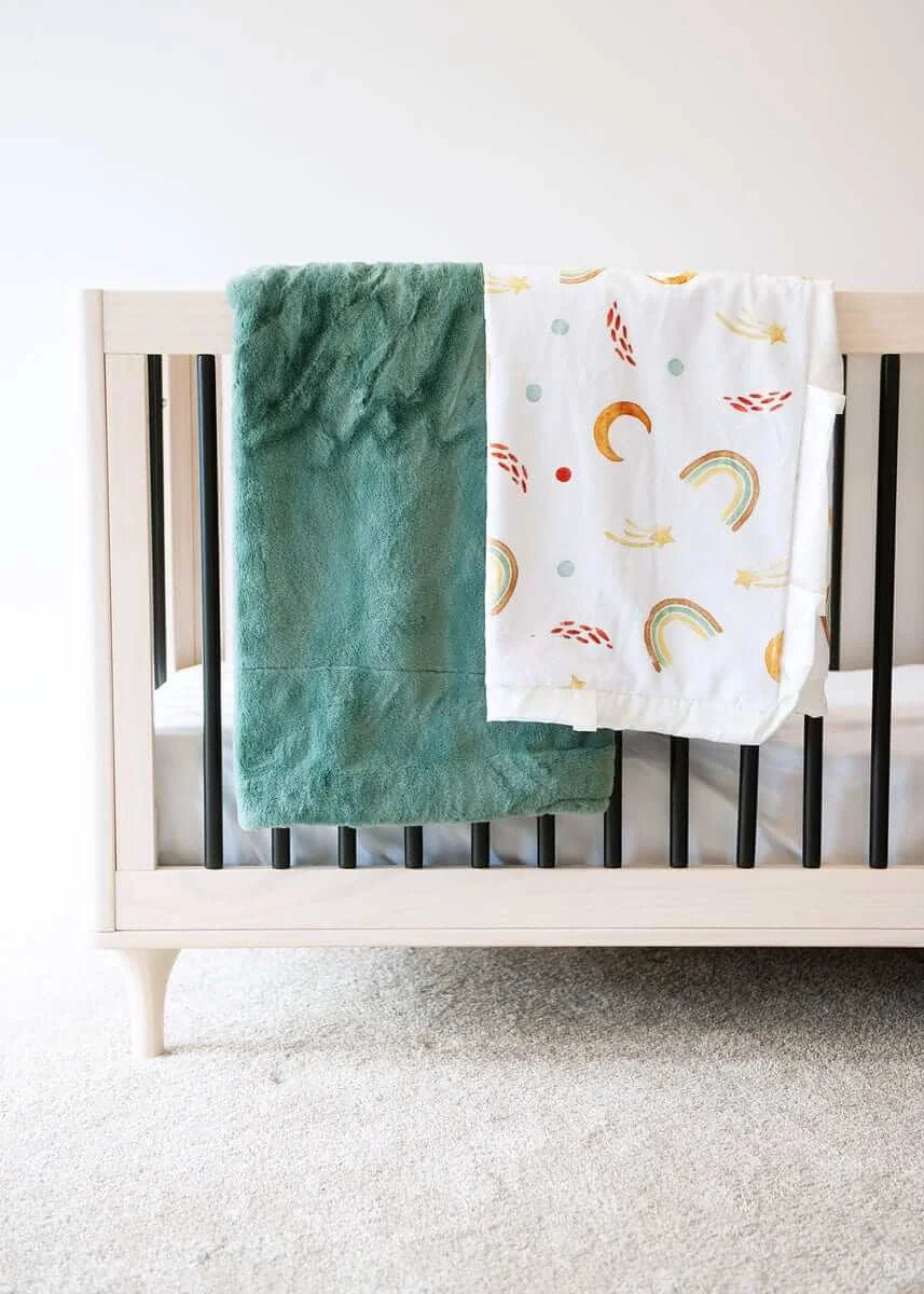 Plush Blanket in Misty Green