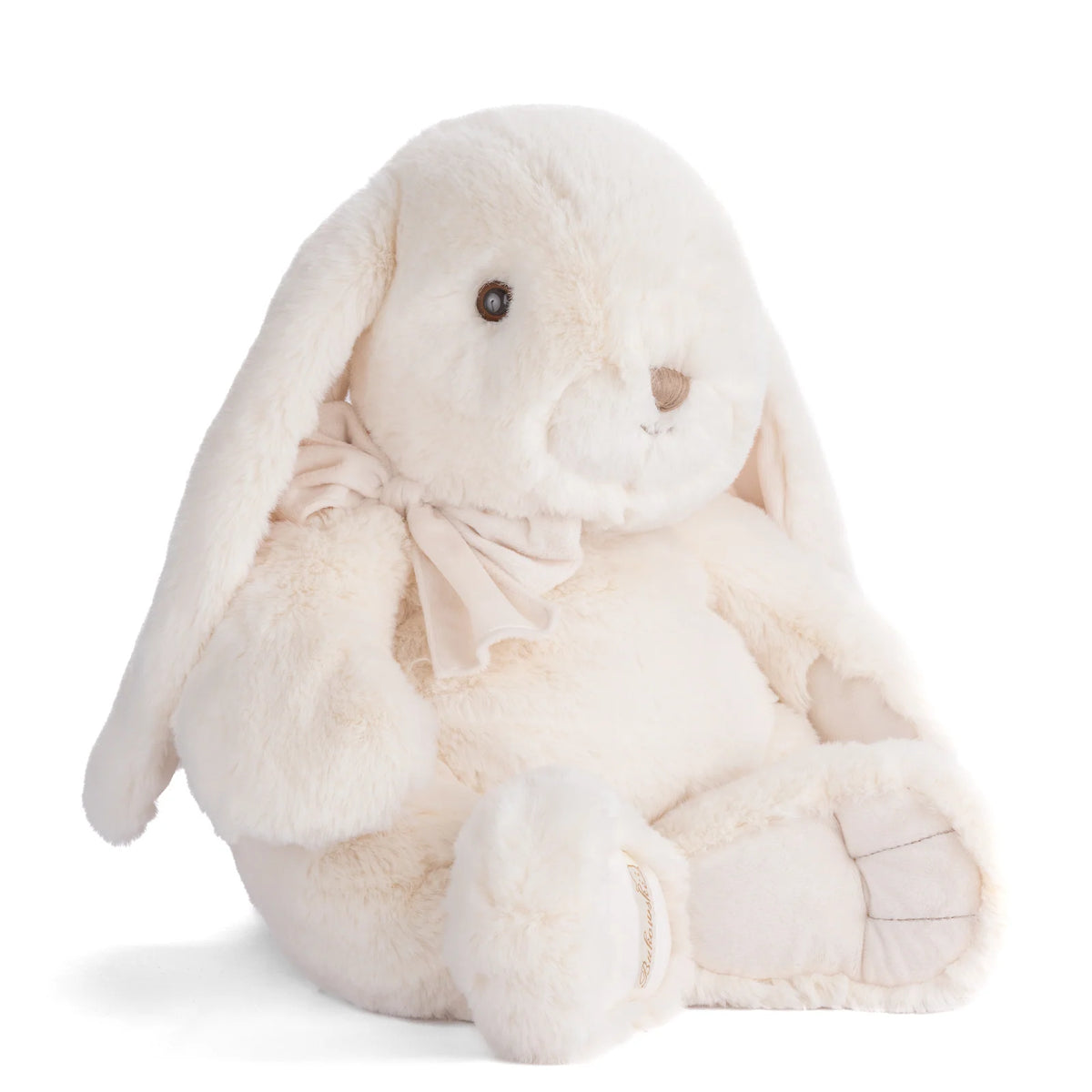 Plush Bunny with Velvety Cream Fur and Floppy Ears, a Soft Companion for Cuddles and Nursery Decor