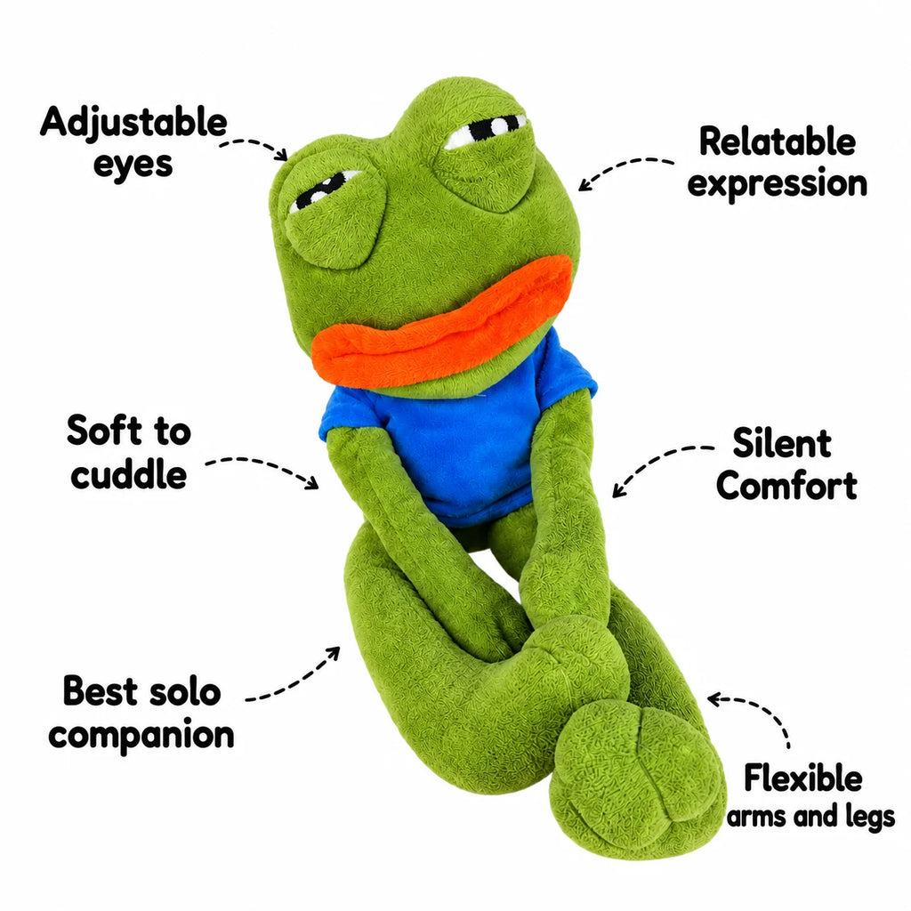 Plush Character Doll for Recreating Everyday Moods and Sharing Playful Moments, in Blue or Pink