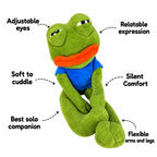 Plush Character Doll for Recreating Everyday Moods and Sharing Playful Moments, in Blue or Pink
