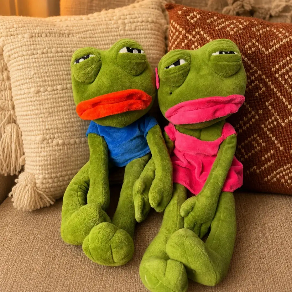 Plush Character Doll for Recreating Everyday Moods and Sharing Playful Moments, in Blue or Pink