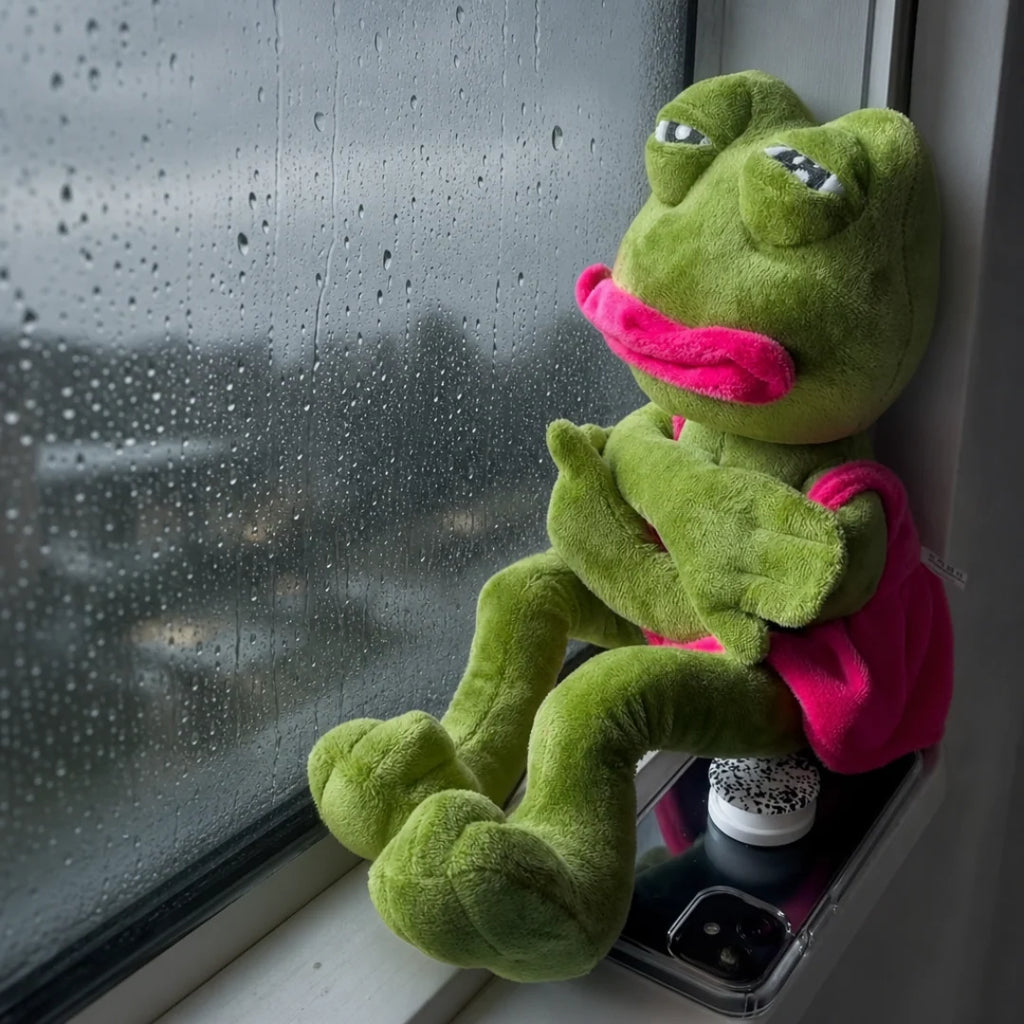 Plush Character Doll for Recreating Everyday Moods and Sharing Playful Moments, in Blue or Pink