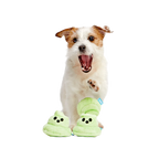 Plush Multi-Part Dog Toy with Glow-in-the-Dark Finish, Crinkle Texture and Three Squeakers