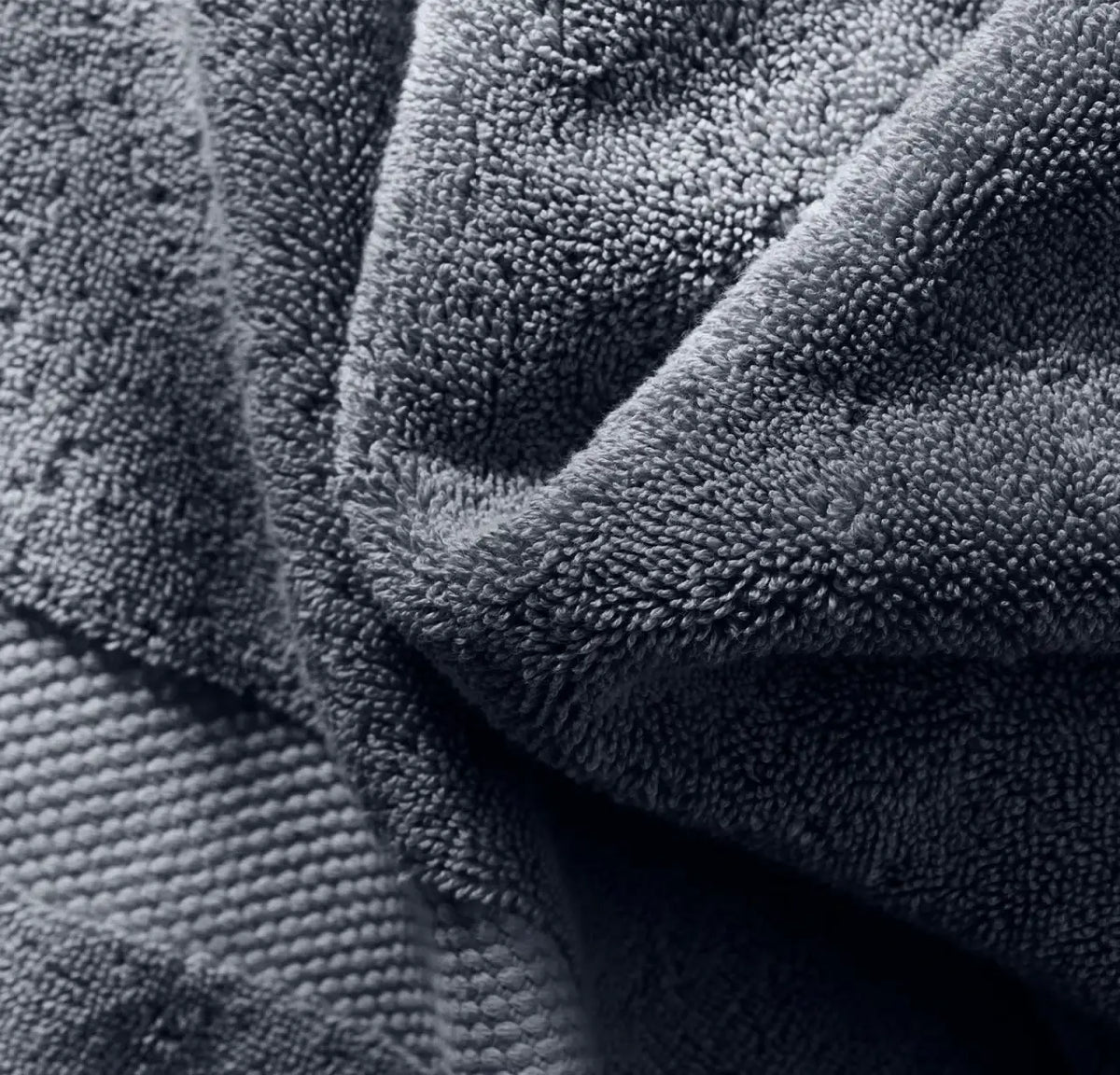 Plush Organic Cotton Bath Sheet in Mineral, Dense Velvety Soft Towel for Luxurious Everyday Bathing