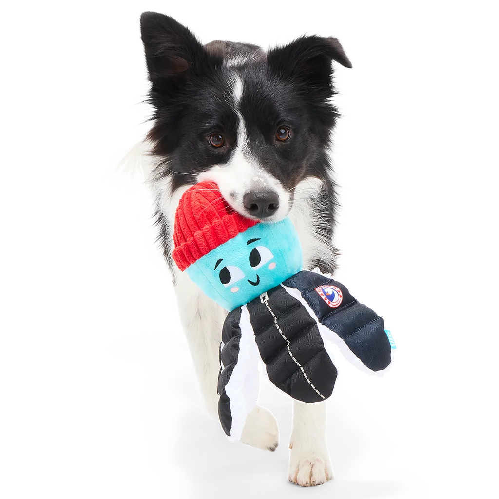 Plush Tug Dog Toy with Squeaker, Crinkle and Whip-N-Flip Limbs in Small or Medium/Large Sizes