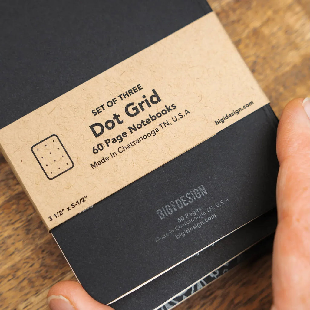 Pocket Dot Grid Notebooks in a Pack of 3