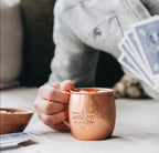 Polished 16 oz Copper Barrel Mug