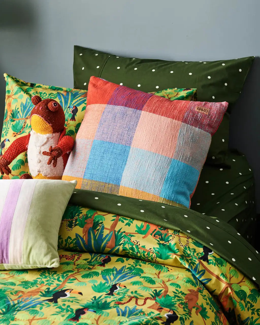 Polka Dot Flat Sheet in 100% Organic Cotton