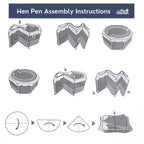 Pop-Up Chick Brooder Pen with Enclosed Octagon Design, Zippered Access and Flat-Folding Indoor Setup